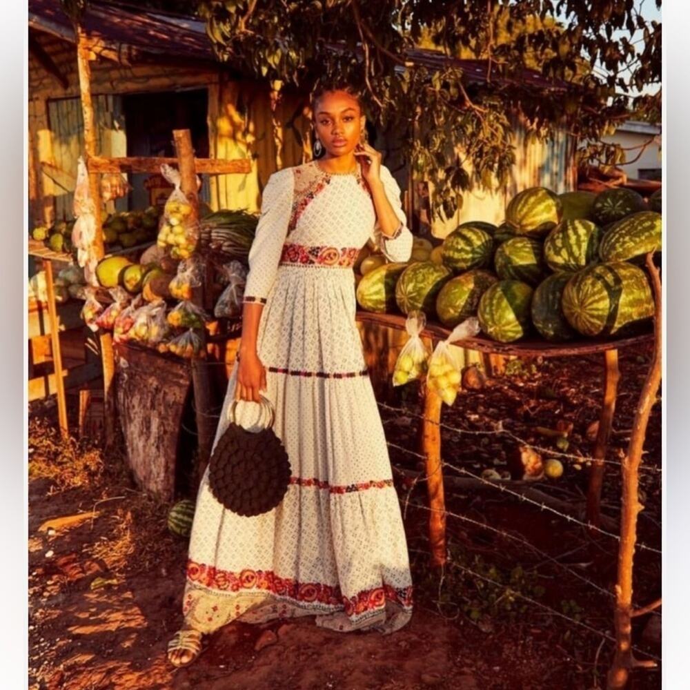 Ulla Johnson Salma Open-back Embroidered Macrame Dress maxi gown - Picture 3 of 15